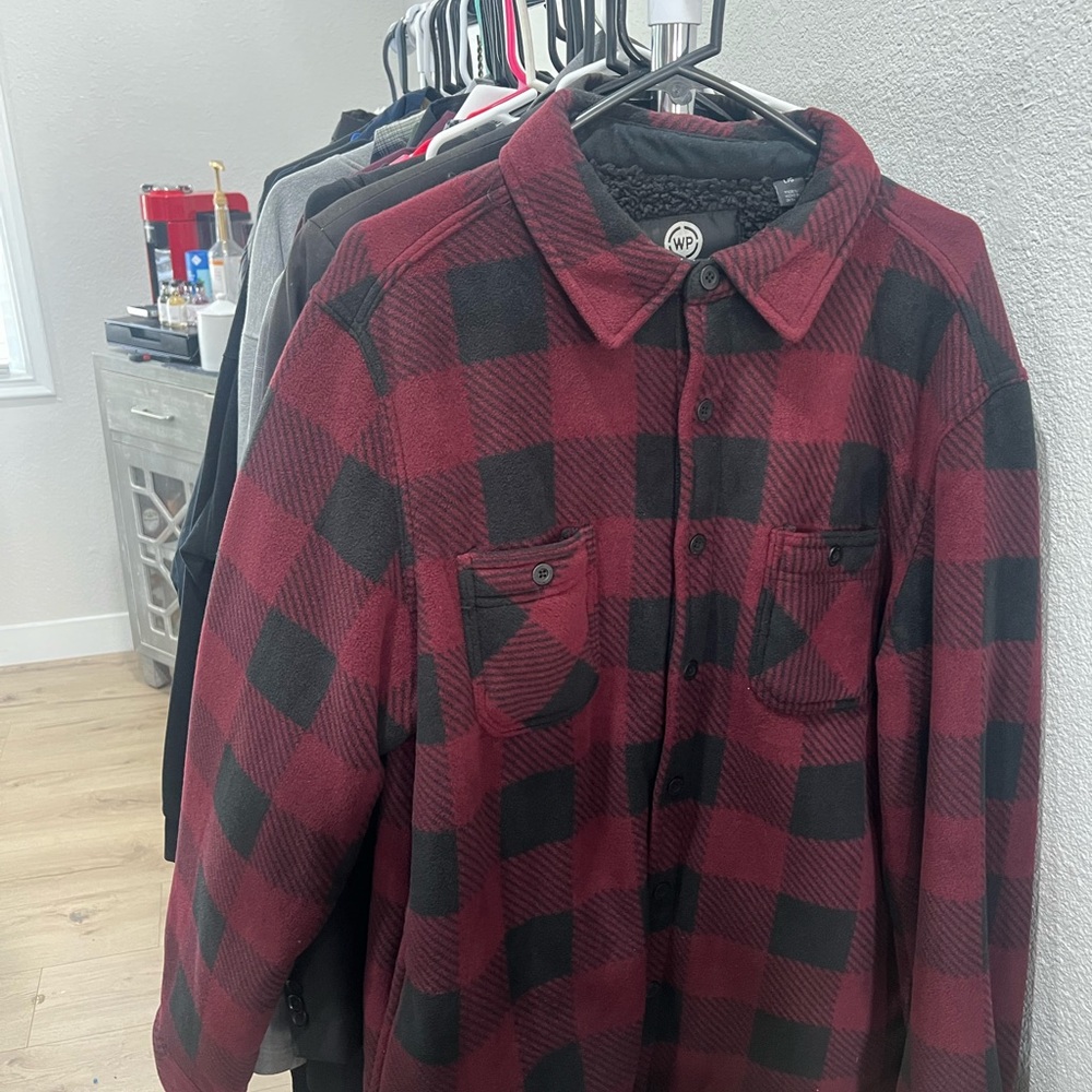 Weatherproof Red and Black Checkered Utility Jacket